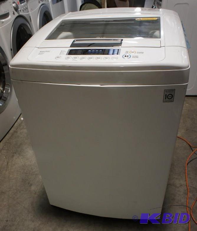 lot 16 image: LG Washer - Model # (WT1101CW) - Top-Loading ...