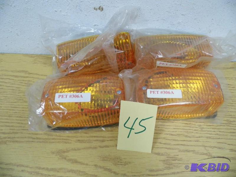 4 Amber Marker Lights wGasket