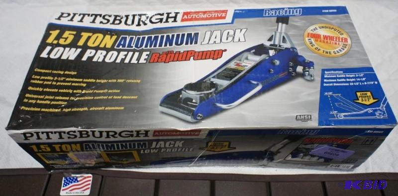 lot 2 image: Pittsburgh Tools 1.5 ton Aluminum Jack - Low ...