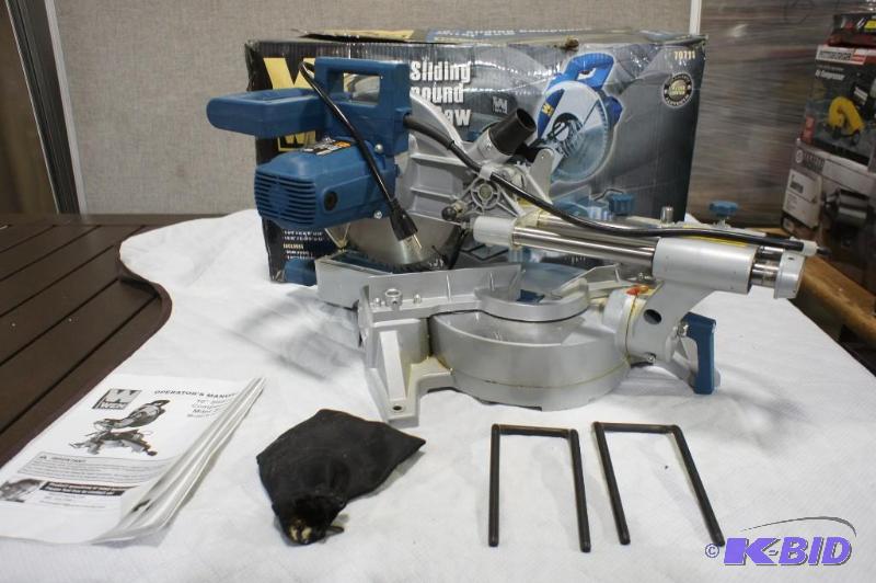 lot 45 image: Wen 10" Sliding Compound Miter Saw - Ple...