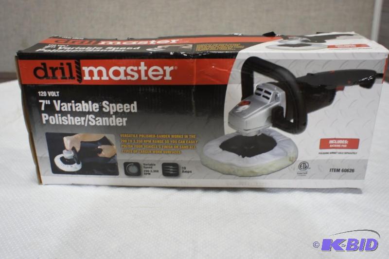 lot 47 image: Drill Master 120 volt  7" variable spee...