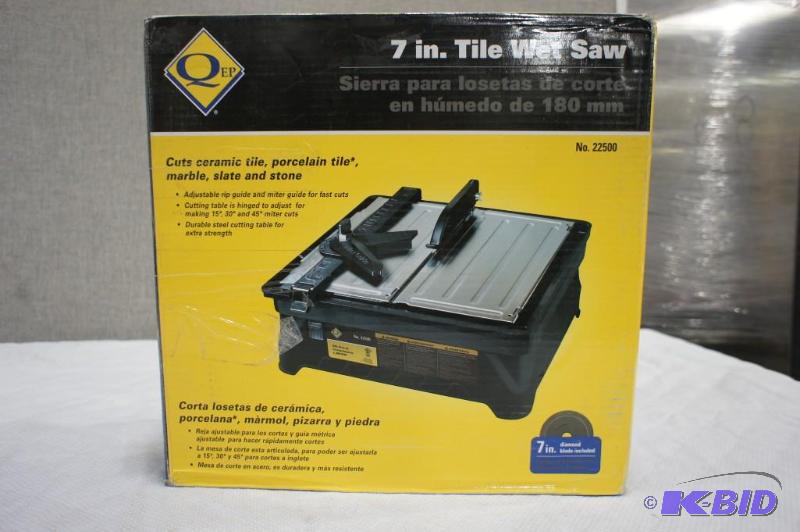 lot 69 image: QEP (Used) 7" Wet Tile Saw - Tested Work...