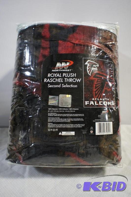 New Royal Plush Atlanta Falcons Royal Throw B...