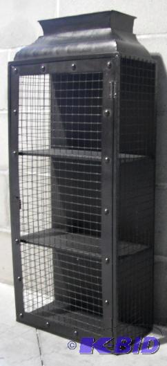 lot 104 image: Espresso Medicine Cabinet -&nbspChic metal c...