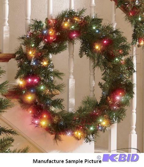 lot 14 image: Multicolor Lights Wreath Turn your home into ...