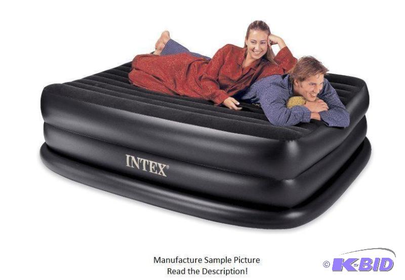 lot 157 image: Intex Blue Raised Downy Air Bed - Queen - 60 ...
