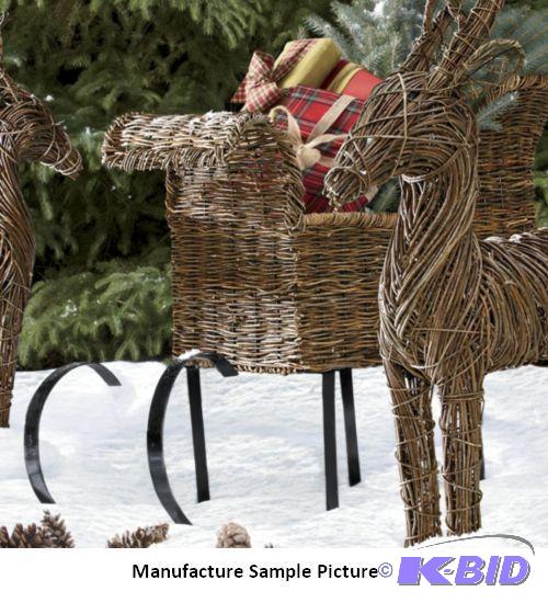 lot 176 image: Natural Vine Sleigh - Crafted with sturdy, pa...