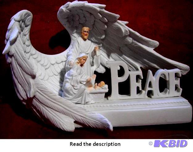 lot 19 image: Angel Wings of Peace Nativity Decoration - Ha...
