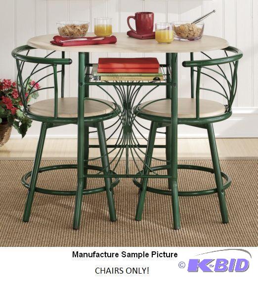 lot 193 image: Green Bistro Chairs - CHAIRS ONLY - Each cha...