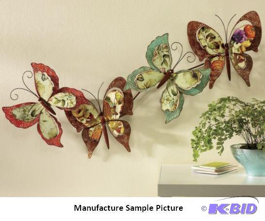 lot 202 image: Layered Butterfly Wall Art - Butterflies are ...