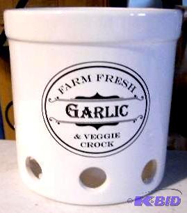lot 219 image: White Crock - &quotFarm fresh garlic and veg...