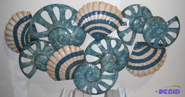 lot 232 image: Shell Wall Art - 23" h x 44" l - Ne...