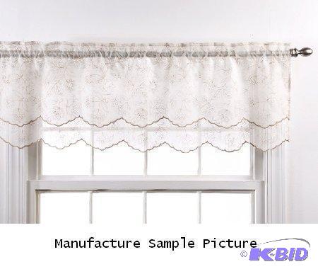 lot 259 image: Renaissance Home Fashion Embroidered Sheer La...