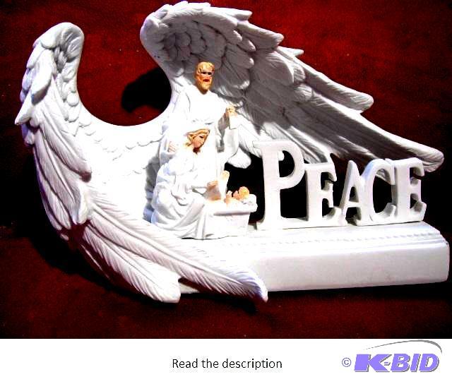 lot 298 image: Angel Wings of Peace Nativity Decoration - Ha...