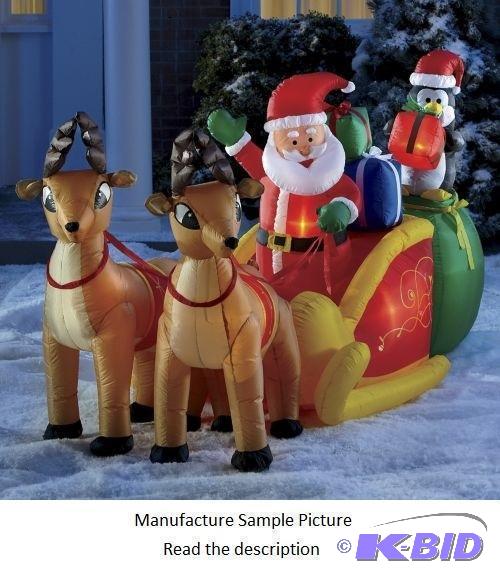 lot 41 image: Inflatable Santa and Sleigh - Make way for Sa...