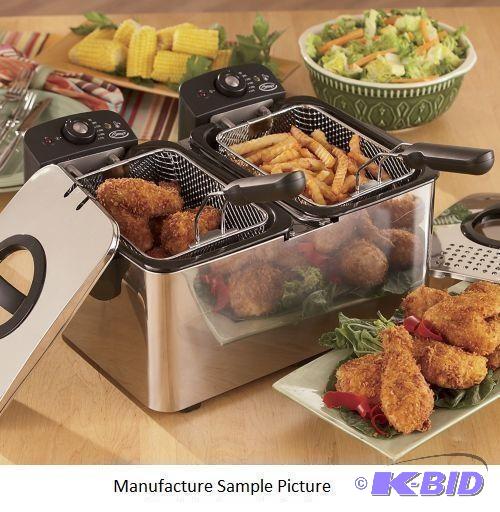 lot 65 image: Stainless Dual Deep Fryer - Ginnys Brand Dou...