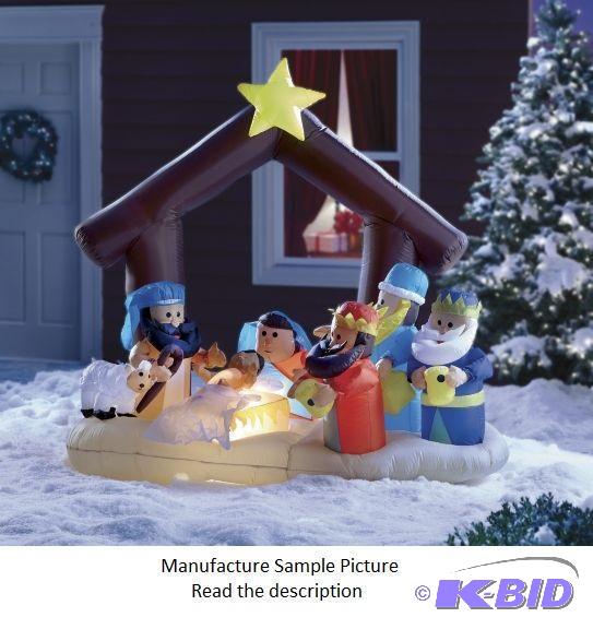 lot 7 image: Lighted Inflatable Nativity Scene - Our Light...