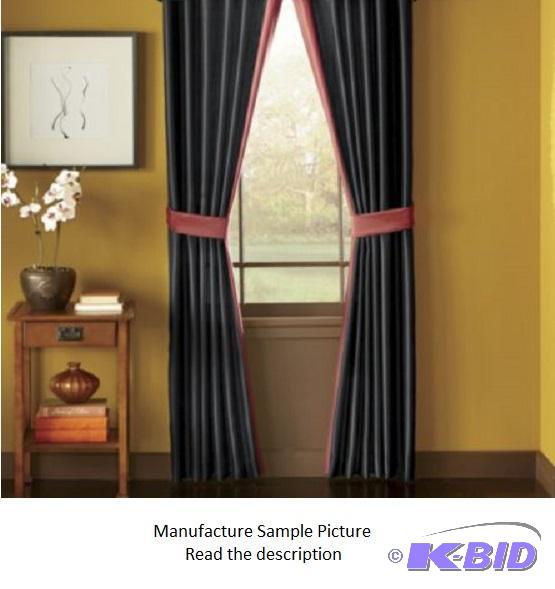 lot 74 image: Pair of Curtain Panels - Has tiebacks - ...