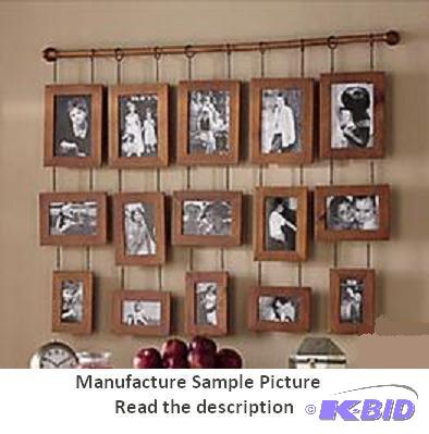 lot 82 image: Hanging Photo Frames - Pine -&nbspHanging Ph...