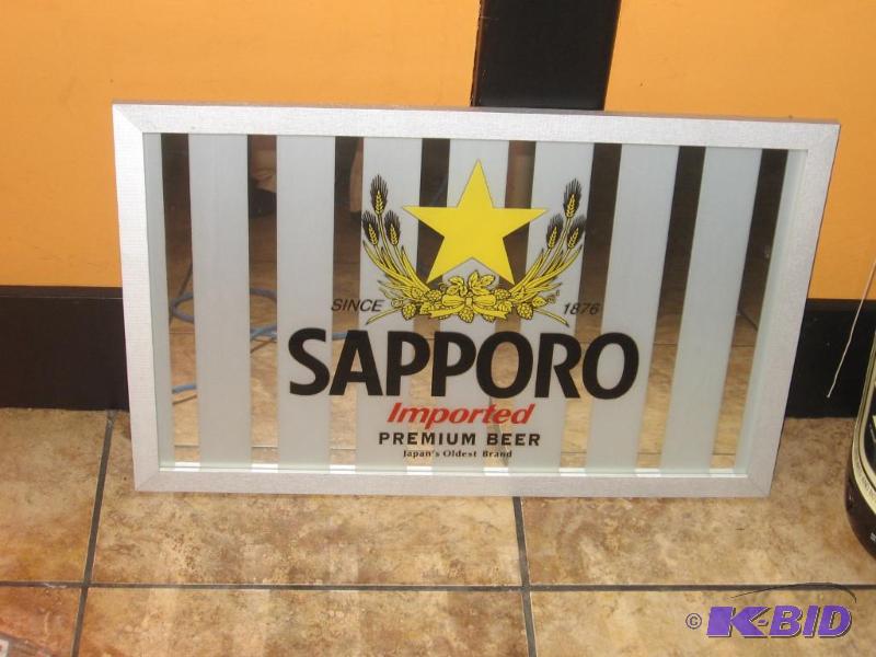 lot 15 image: Sapporo Mirrored sign...