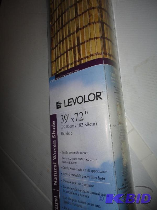 lot 240 image: Levolor 39 x 72 Bamboo blind...