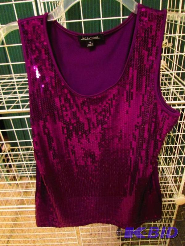 lot 118 image: Notations sequined ladies top, size M...