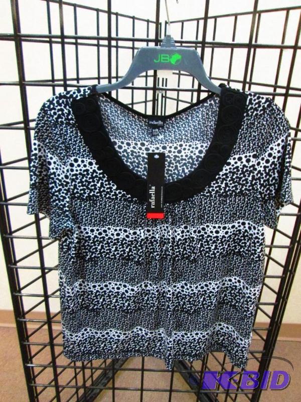 lot 2 image: Ladies Rafaella top size Medium, msrp $58.00...