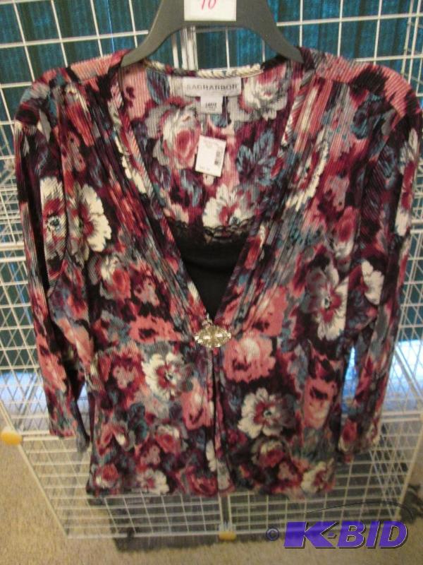lot 257 image: Ladies shirt by Sag Harbor, size L MSRP $49.0...