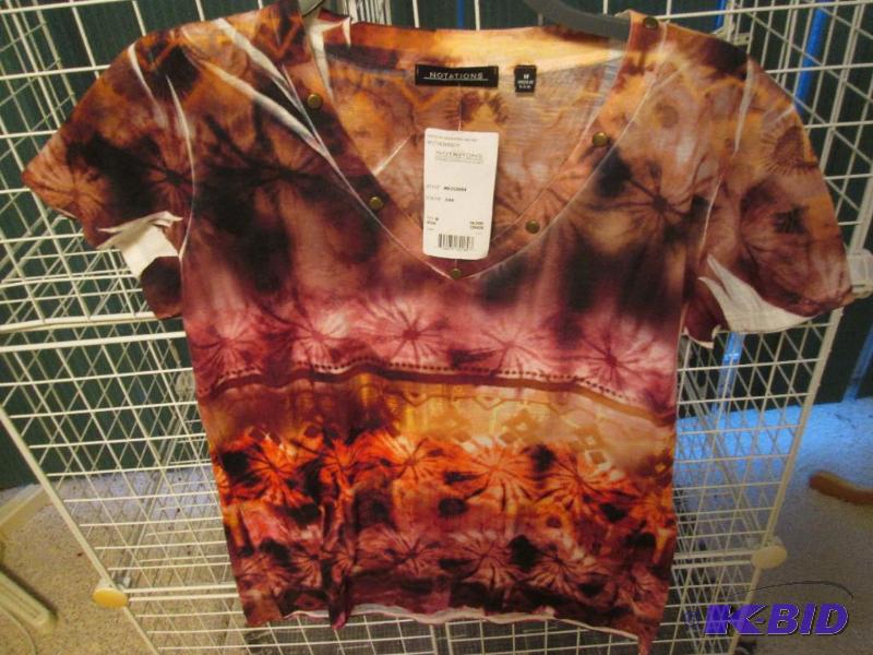 lot 282 image: Ladies shirt by Notations, size M MSRP $54.00...