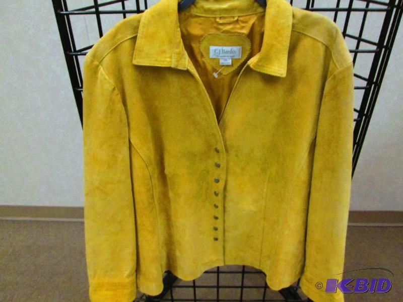 lot 48 image: C J Banks Leather coat, size 2X...