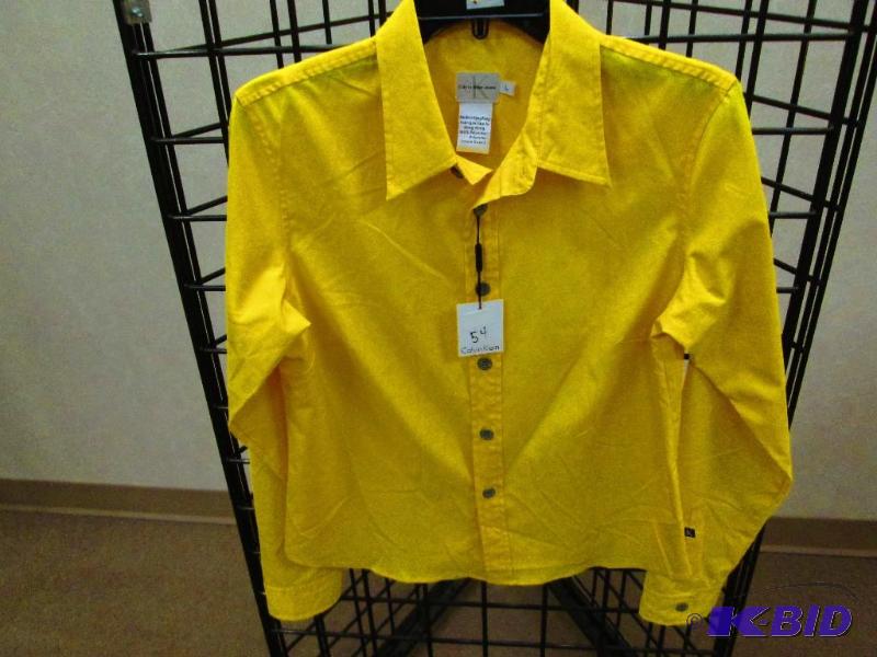 lot 54 image: Ladies Calvin Klein yellow blouse, size L...