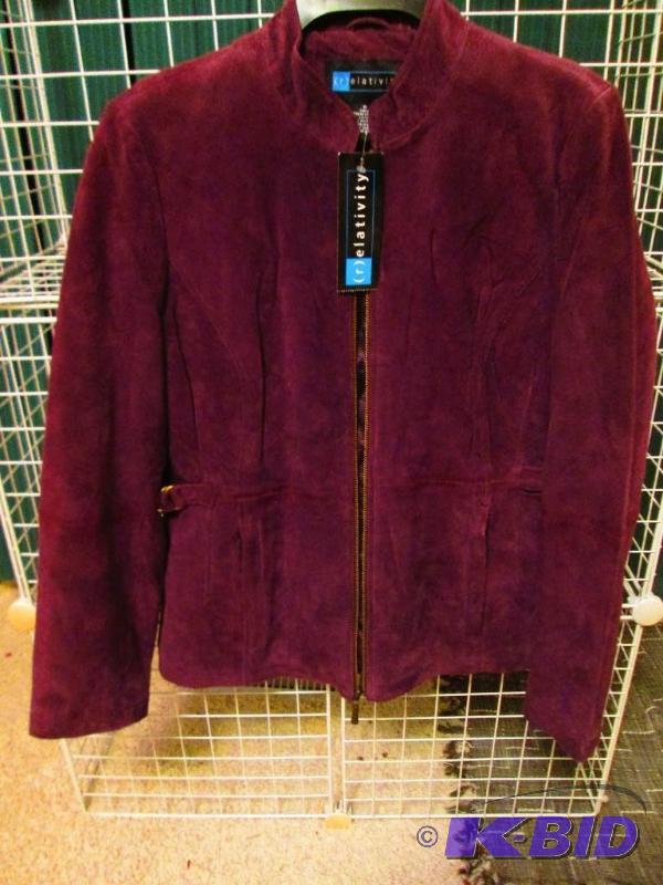 lot 67 image: Relativity ladies suede genuine leather coat ...