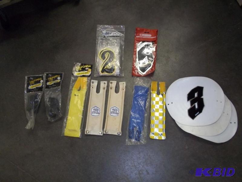 3 - BMX Number plates 2 - packages of assorte...