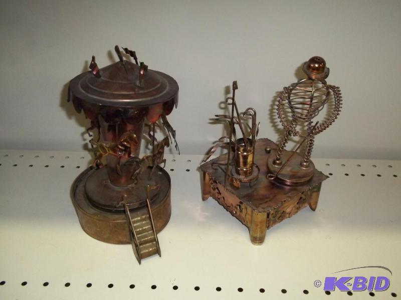 Pair of Copper Music Boxes...