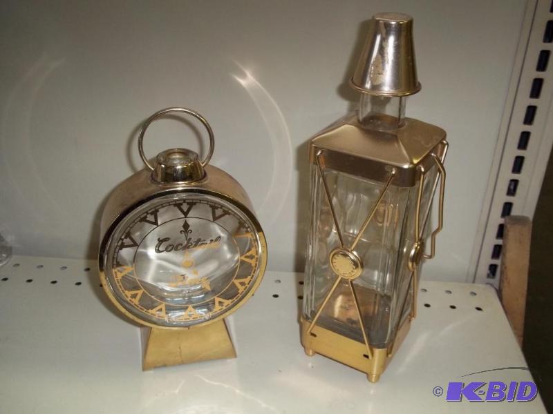 Pair of Music Box Decanters...