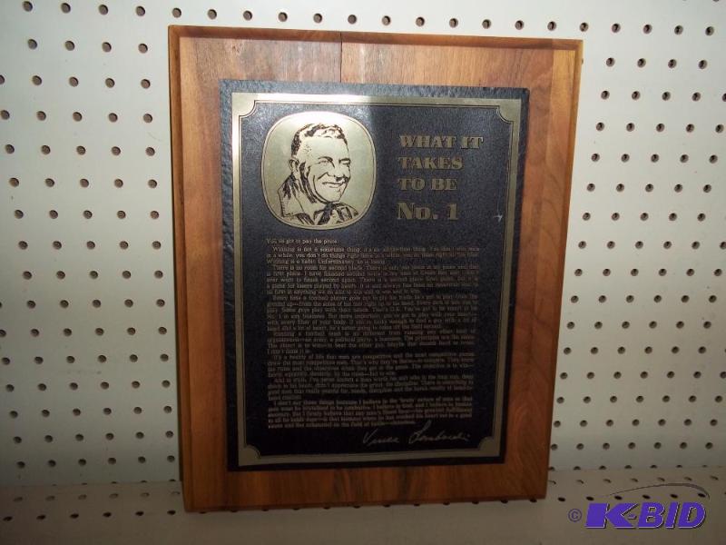 Vince Lombardi Plaque 12&quot x 15&quot Tit...