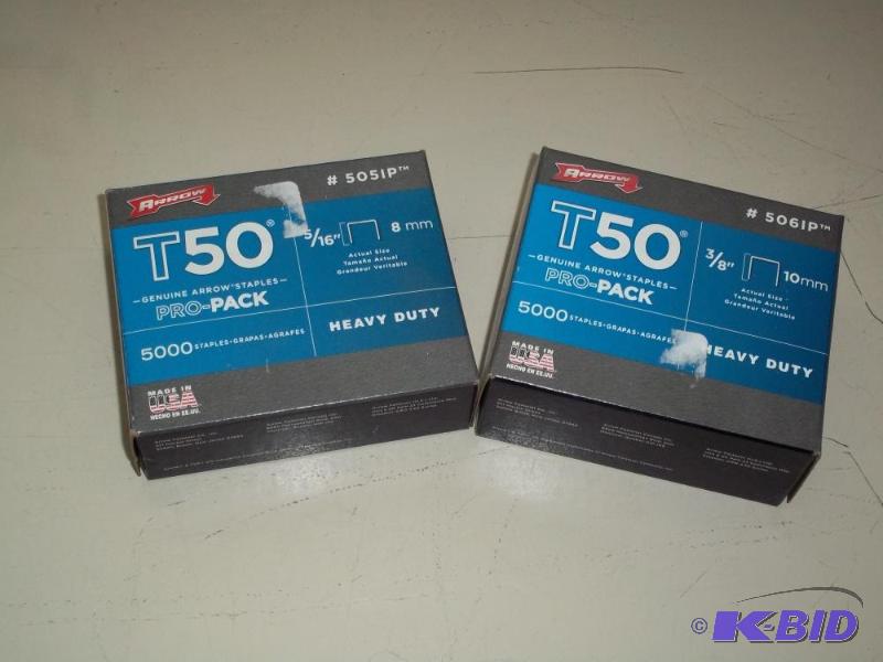 2 New Boxes of T50 Staples 10,000 staples tot...