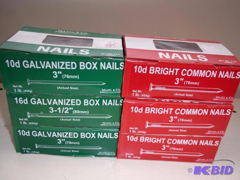 New Boxes of Nails   3 10d 3 inch galvanized ...