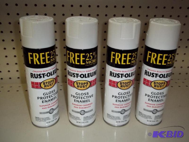 4 cans of Rust-oleum Gloss Protective Enamel...