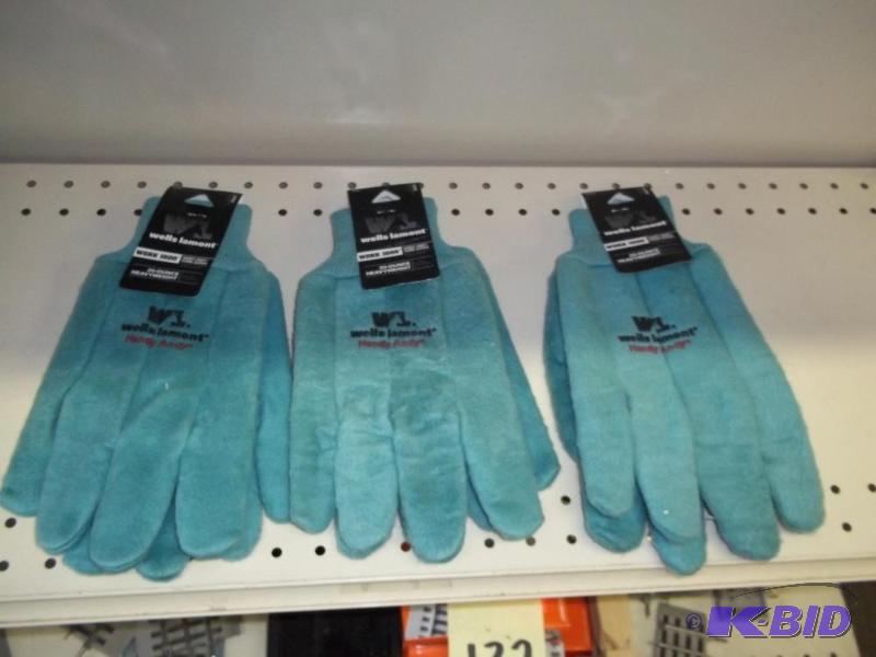 3 Pair of Large New Wells Lamont Chore Gloves...