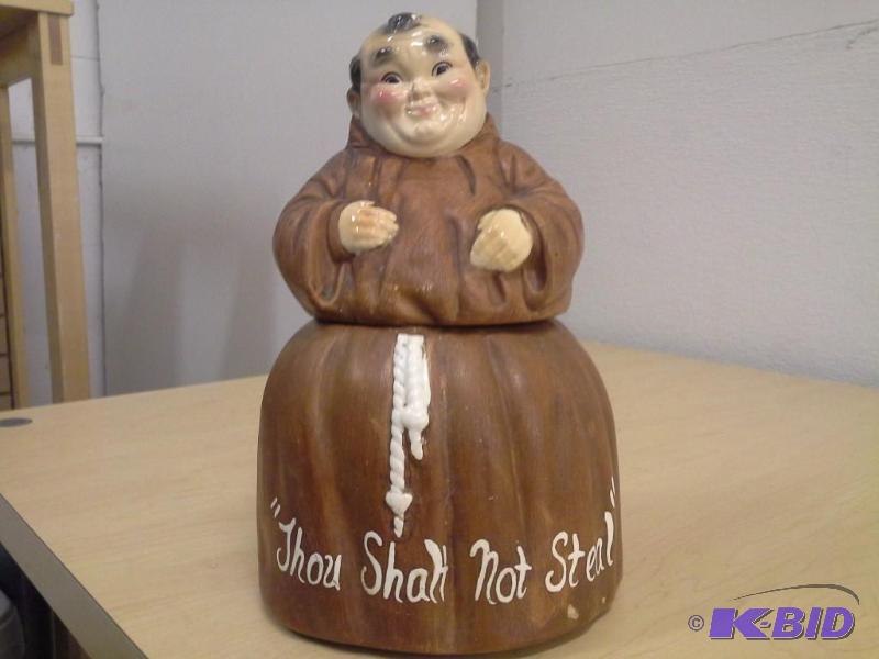 lot 1 image: Thou Shalt Not Steal Cookie Jar