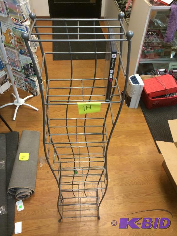 lot 114 image: DVD Rack, or