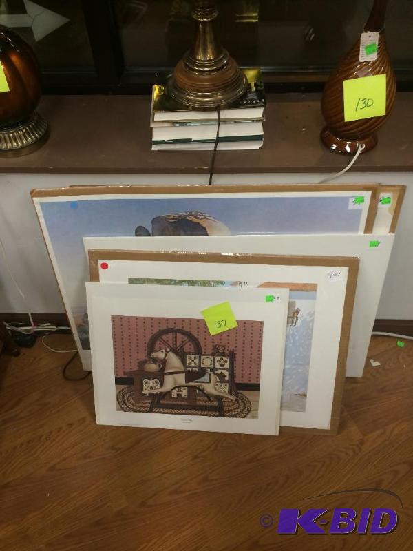 lot 137 image: lot of prints