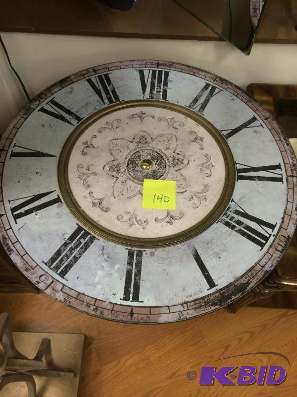 lot 140 image: Very cool clock table