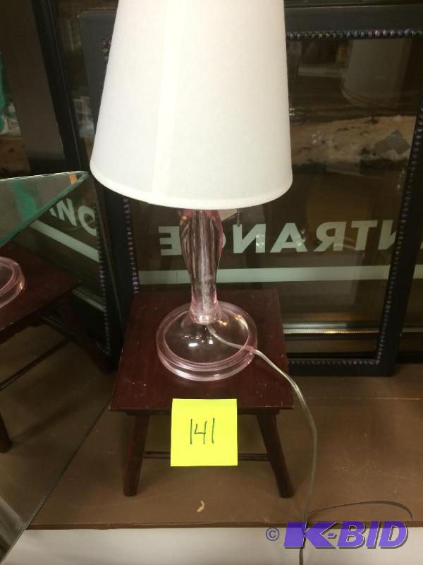 lot 141 image: lamp and stool