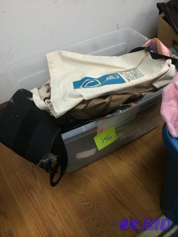 lot 146 image: bin of bags