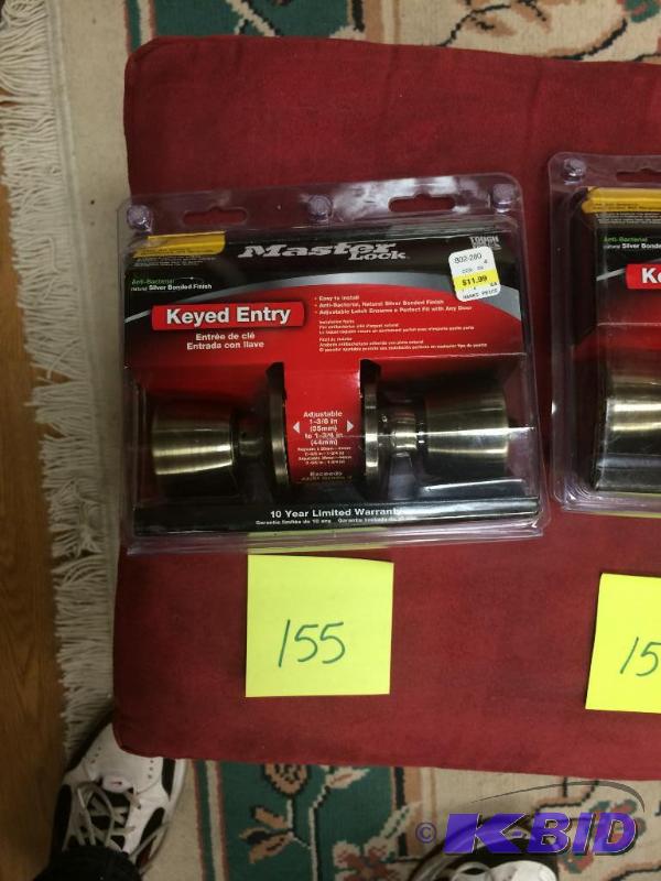 lot 155 image: Master Lock Keyed Entry brand new, lots 154-158 are the same