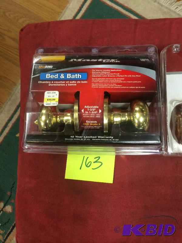 lot 163 image: Master Lock BedBath Bright Bass finish doorknob