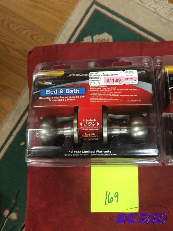 lot 169 image: Master Lock BedBath Stainless Steel finish doorknob