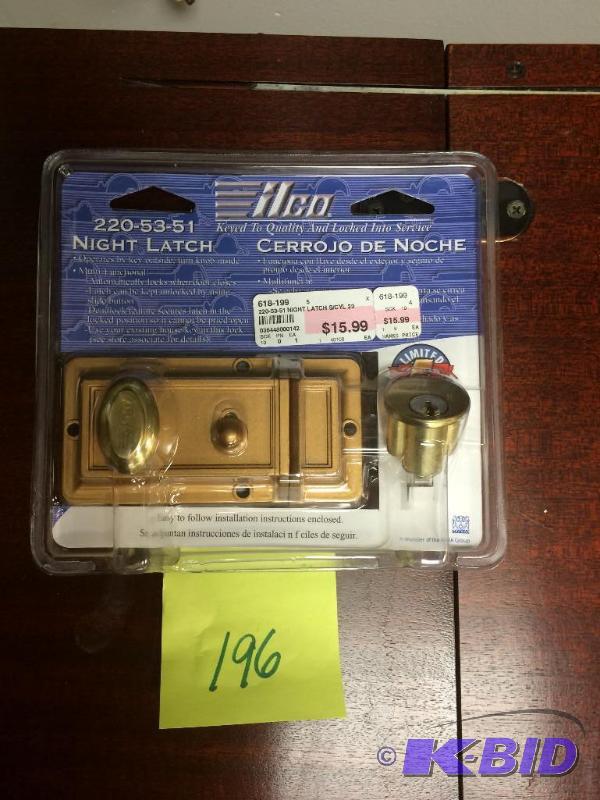 lot 196 image: Ilco old school Night Latch